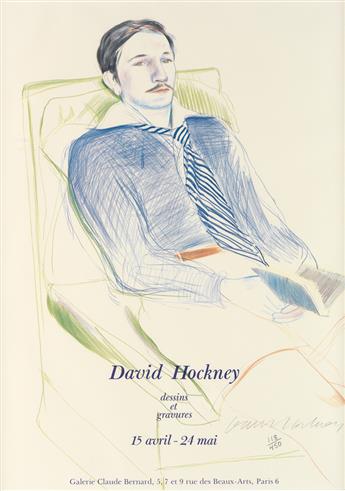 DAVID HOCKNEY (1937- ). [EXHIBITIONS.] Two posters. 1975 and 1986. Sizes vary.